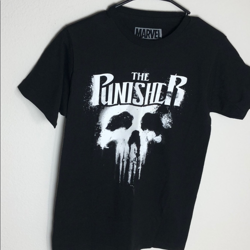 Marvel Punisher Men’s Black Short Sleeve Shirt Size S